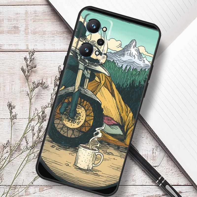 Moto Motorcycle For Realme GT 7 Pro 6 5 GT 6T C67 C61 C55 C53 C51 C21Y C25S C75 10 11 12 13 14 Pro Plus Case
