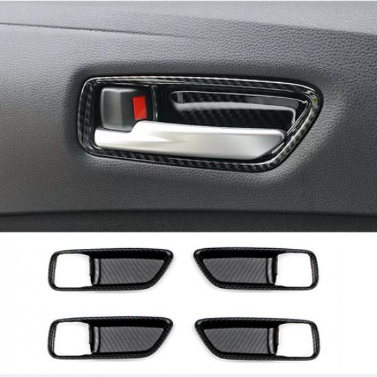 For Toyota Corolla -2024 Carbon Fiber Inner Car Door Handle Bowl Cover 4pcs