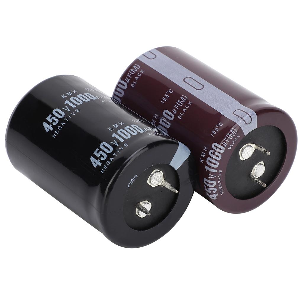 2Pcs Electrolytic Capacitor Aluminium Cylindrical Shape Component 105 Celsius  35x50mm 1000microfarad 450V
