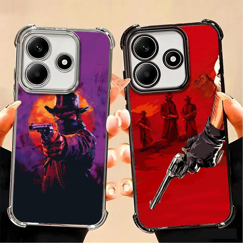 Red Dead R-Redemption Plating Phone Case For Xiaomi Poco X5 X6 X7 X8 Pro Max F8 Ultra F7 M8 M7 M5S Redmi 15C 15 14C 13C 13 X3 12