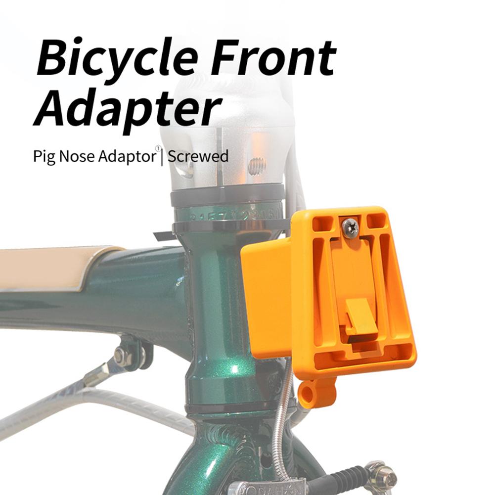 Bike Front Carrier Adapter Block with Accessories Front Carrier Bag Mount Holder for Brompton Folding Bike