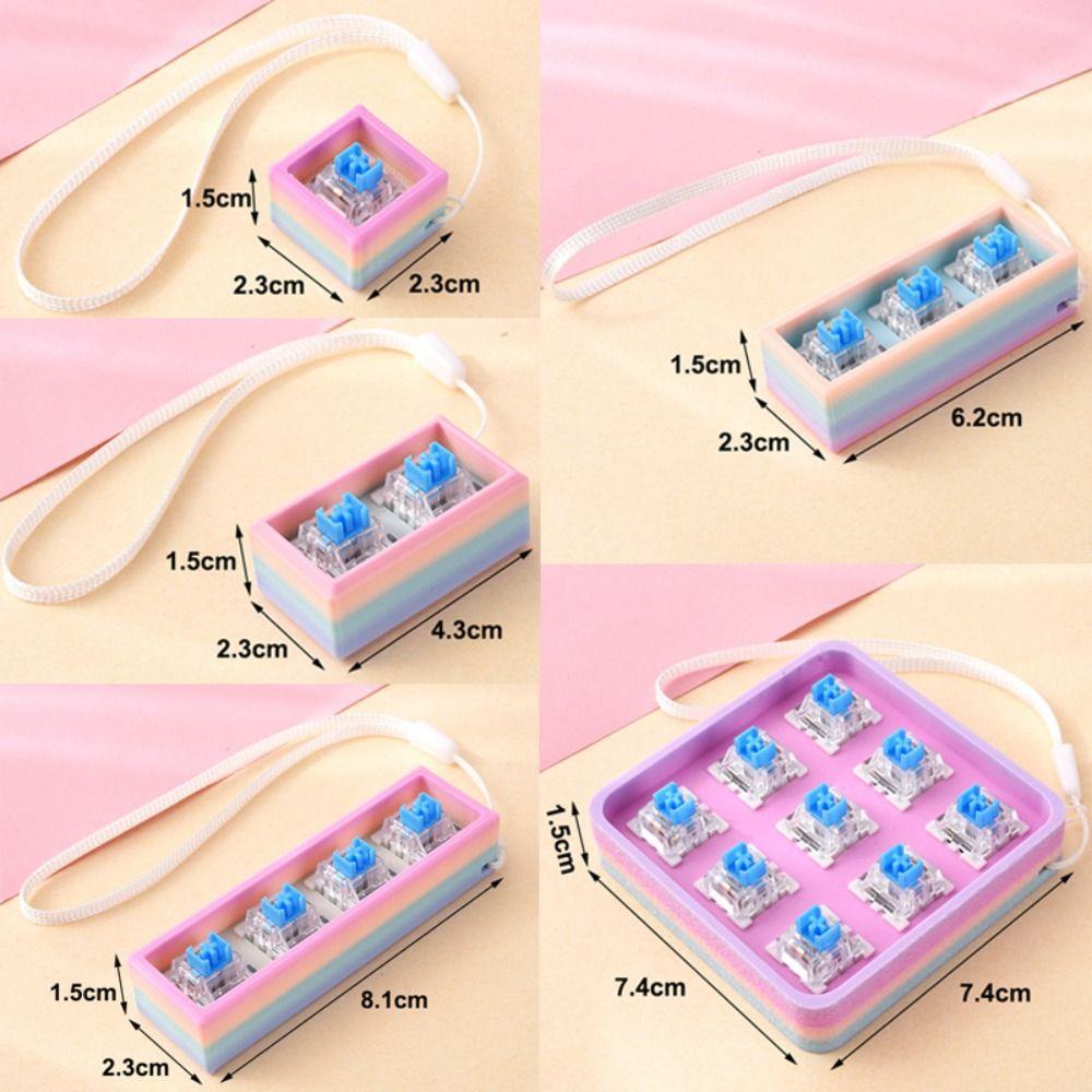 Rainbow Gradient Mechanical Keyboard Switch Tester Blue Mechanical Switches Keyboard Accessories
