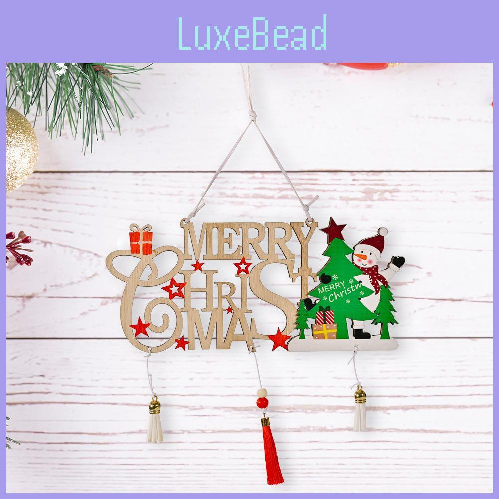 Beautifully Crafted Wooden Hollow Tassel Letter Sign Merry Christmas Holiday Decor