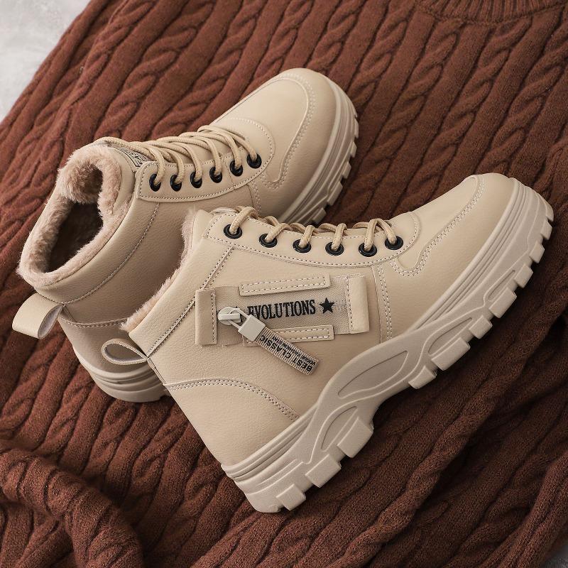 Cotton shoes women's height-increasing shoes children's new large-size cotton boots thick-soled comfortable long boots cold-proof and warm boots