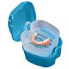 Denture Bath Box Case False Teeth Storage Box With Hanging Net Container