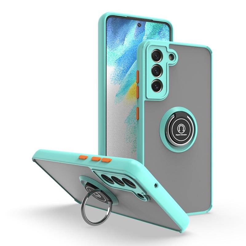 Magnetic Ring Matte Anti-fall Phone Case For Samsung Galaxy S22 Ultra S21FE S20 S8 S9 S10 Plus Note 20 10 9 8 A03 Bracket Cover