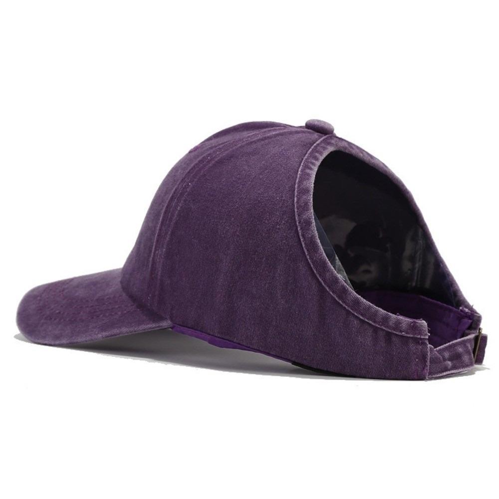 Stylish Retro Washed Backless Baseball Cap Versatile Sun Protection Women Ponytail Hat Summer Outdoor Sun Hat for Daily Wear