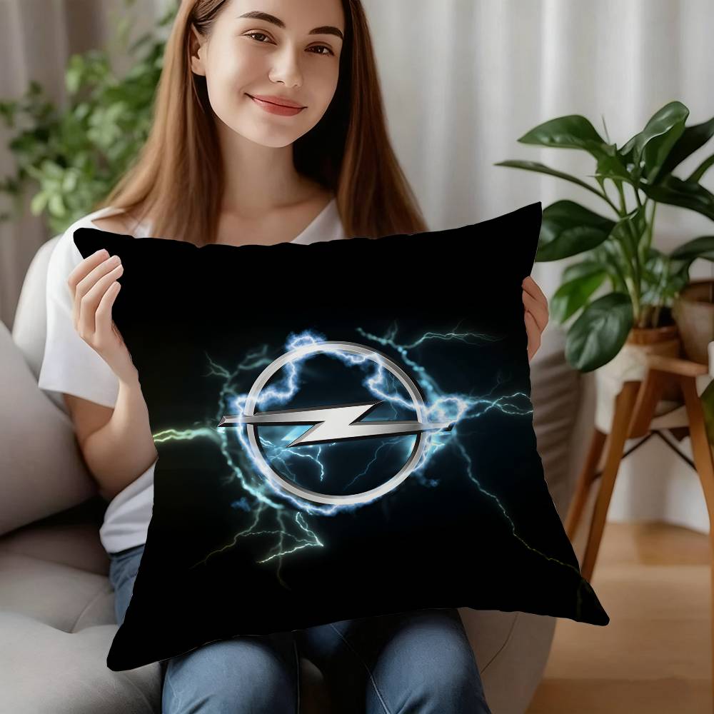 Federa Cuscino Logo Auto O-OpelsS Tessuto Peluche Morbida Federa Stampa Double Face Copricuscino Regali per la Casa