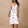 Women's Spaghetti Strap Backless Bow Loose Casual Beach Holiday Dress Sundress