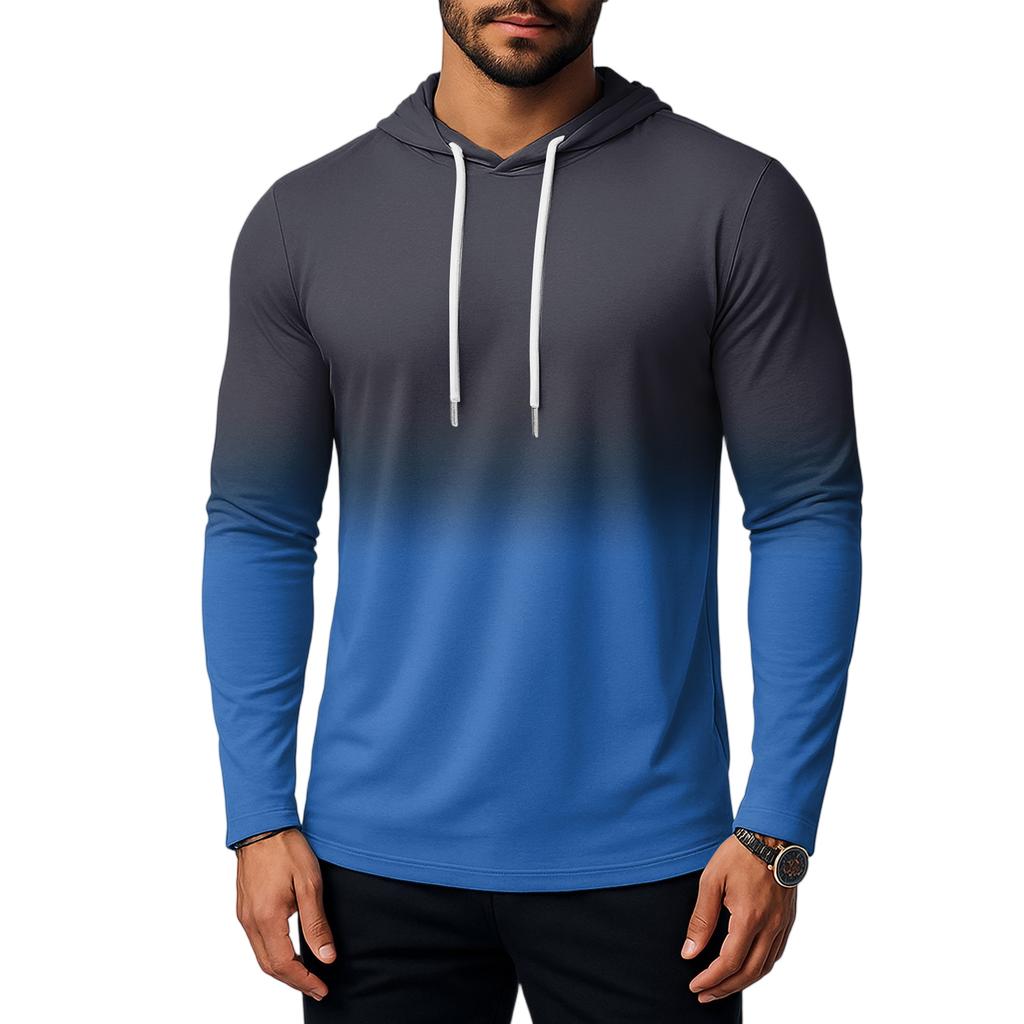 Herre Genser Løs Ensfarget Utendørs Varm Pustende T-skjorte Topp