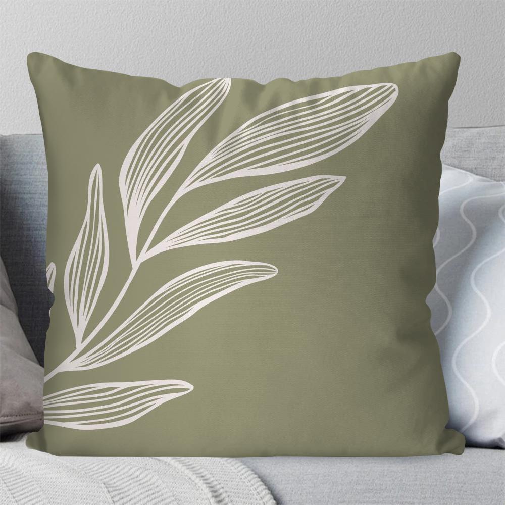 1 Stück Goldblatt Ginkgoblätter Kissenbezug Quadratisches Kissen Schlafzimmer Sofa Freizeit Komfortkissen Auto Wohnzimmer Heimdekoration 40X40