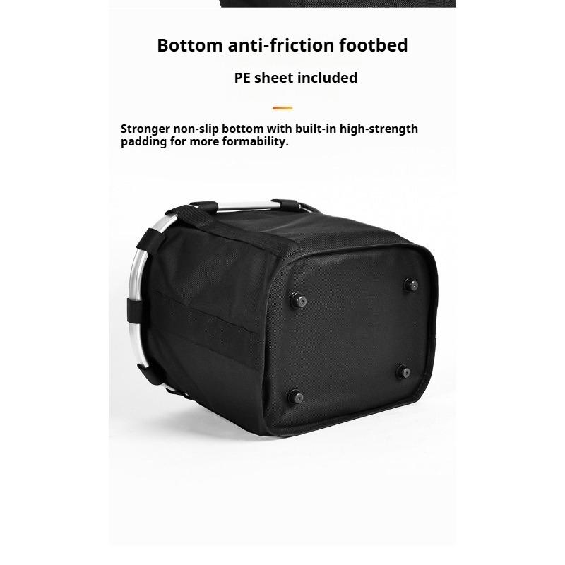 Bicycle Folding Basket Outdoor Handheld Road Bike Large Capacity Front Bag