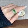 Sace Gems 925 Sterling Silver Certified Natural Diopside Rings for Women Engagement Cocktail Party Fine Jewelry Gift