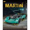 1/24 Aston Martin Valkyrie Spider Supercar Alloy Car Model Sound and Light Pull Back Children's Toy Collectibles Birthday Gift