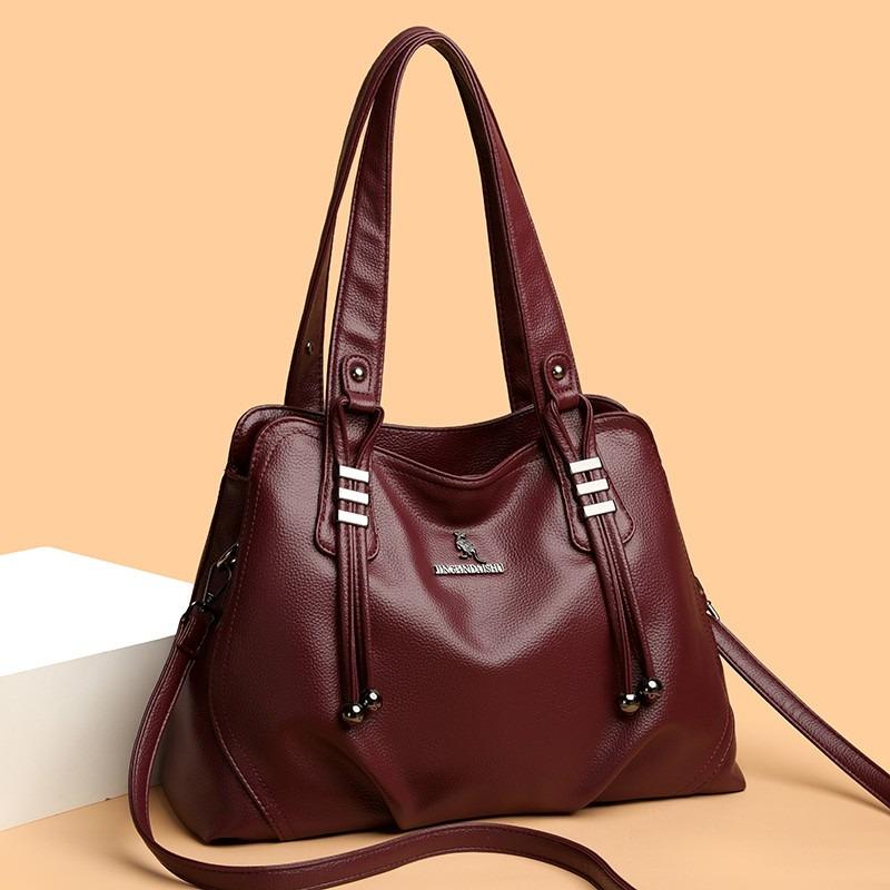 Trendige Damen Leder Schultertasche Multifunktionale Umhängetasche für den Alltag