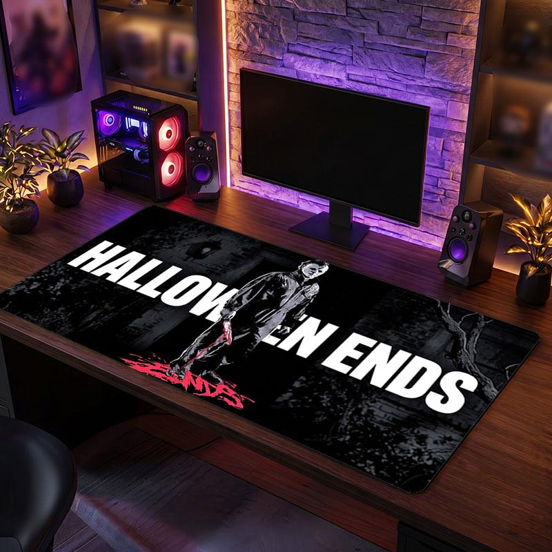 Big Mouse PadHalloween Michael Myers Extended Soft Desk Mat Gaming Office Computer Table Decor Mat