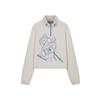 Teenie Weenie Women's Bear Graphic Stand-Collar Sweatshirt
