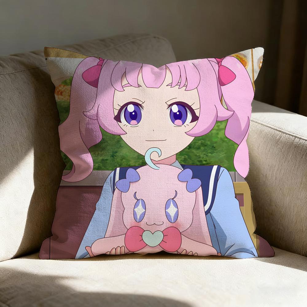P-Pripara Anime Pillow Case Linen Pillow Covers Cover For Couch Living Room Bench Patio Floor Linen Home Decor