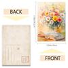 32pcs Retro Floral Postcards, Sunflowers, Chrysanthemums, Ins Style, Wall Decorations, Mailing, Collecting, DIY Cards