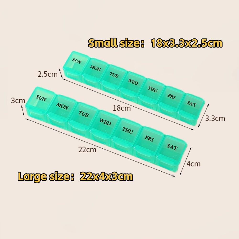 New Premuim Portable Hot Weekly 7 Day 7 Grids Pill Cases Organizer Storage Container Box for Travel Medicine Vitamin Fish Oils
