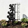 Rustproof Outdoor Glass Tube Rain Gauge Removable Garden Stake Rain Water Collector  Outdoor Garden
