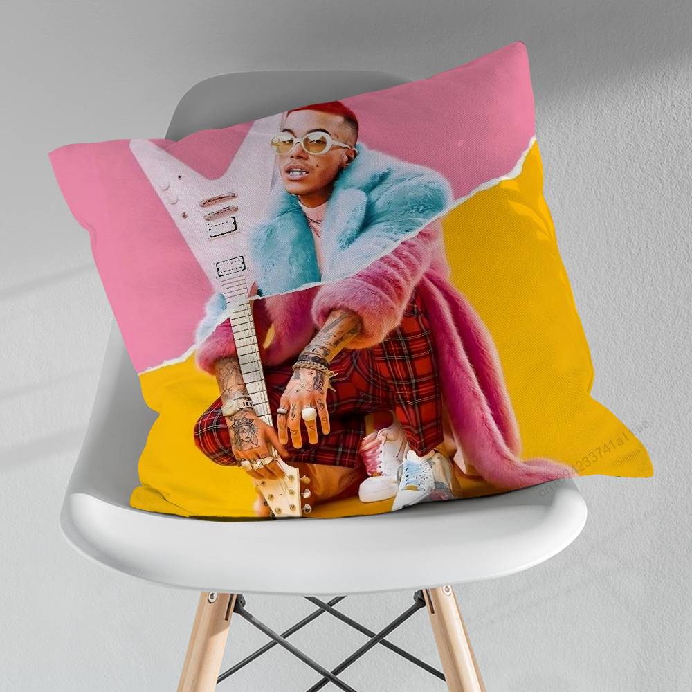 Italy SSfera EEbbasta Rapper Various Sizes Square Pillow Case For Car Home Bedchamber Decor Birthday Gift