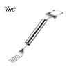 Fruit Cube Cutter 2-In-1 Watermelon Fork Slicer Stainless Steel Portable Compact Cutting Tools for Family Parties Camping Mango Pear Refreshing Tool