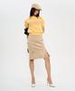 Woldeudillema Slit Corduroy Pencil Skirts (Beige)