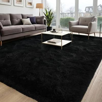 Luxusní čtvercový huňatý koberec Měkká a plyšová protiskluzová podložka do obývacího pokoje, na pohovku, do ložnice, šatny, domácí dekorace
