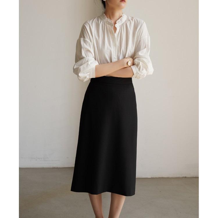 Early Autumn French Pleated Ruffle Stand Collar White Shirt for Women