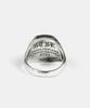 Sheen666 Teardrop Coral Crossbone Silver Ring (Type B)