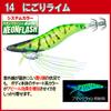 DUEL YO-ZURI Egi Shrimp Q No. 3.5 14: Cloudy Lime Squid Fishing, Aori Squid, Egging