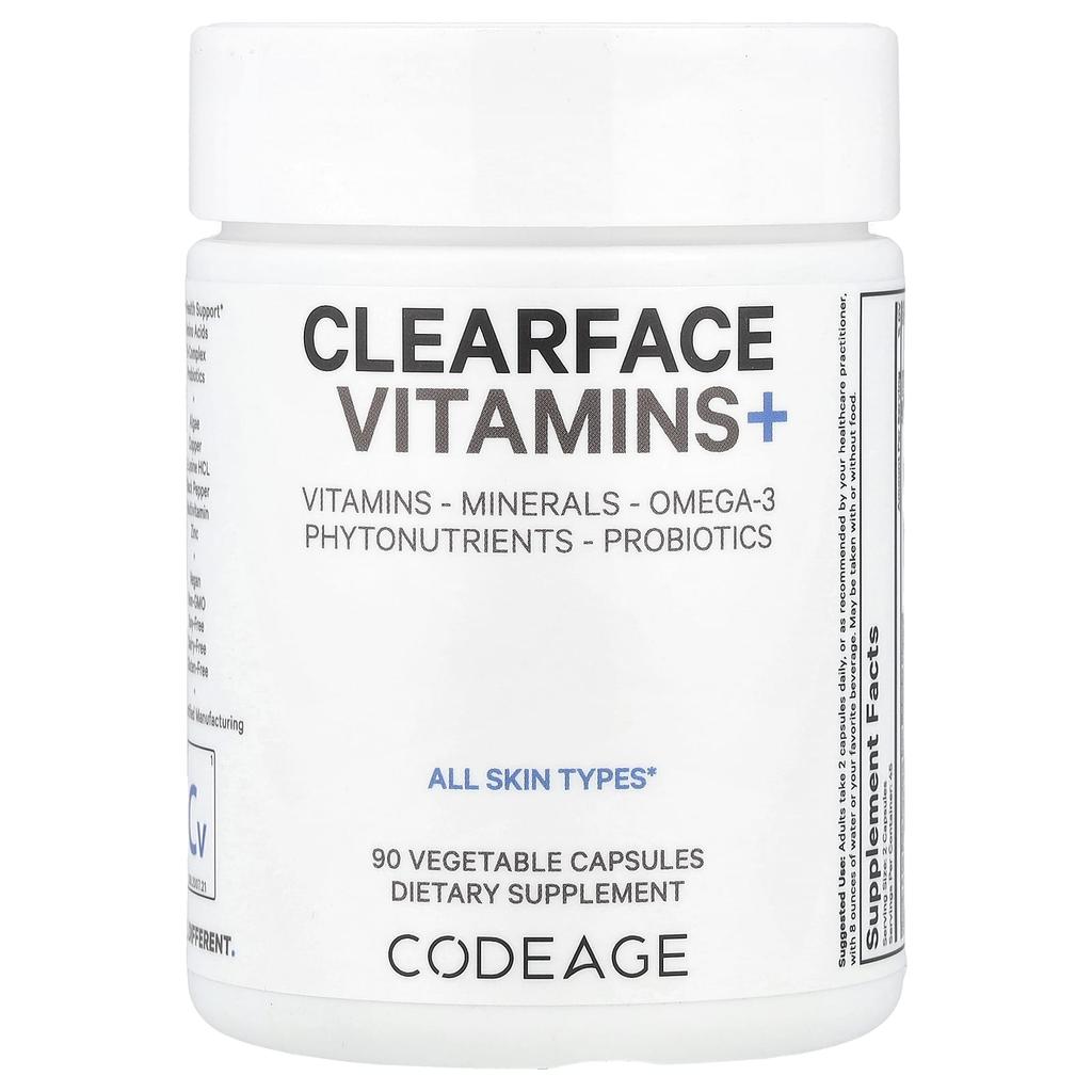 Clearface Vitamins+, 90 Veggie Capsules