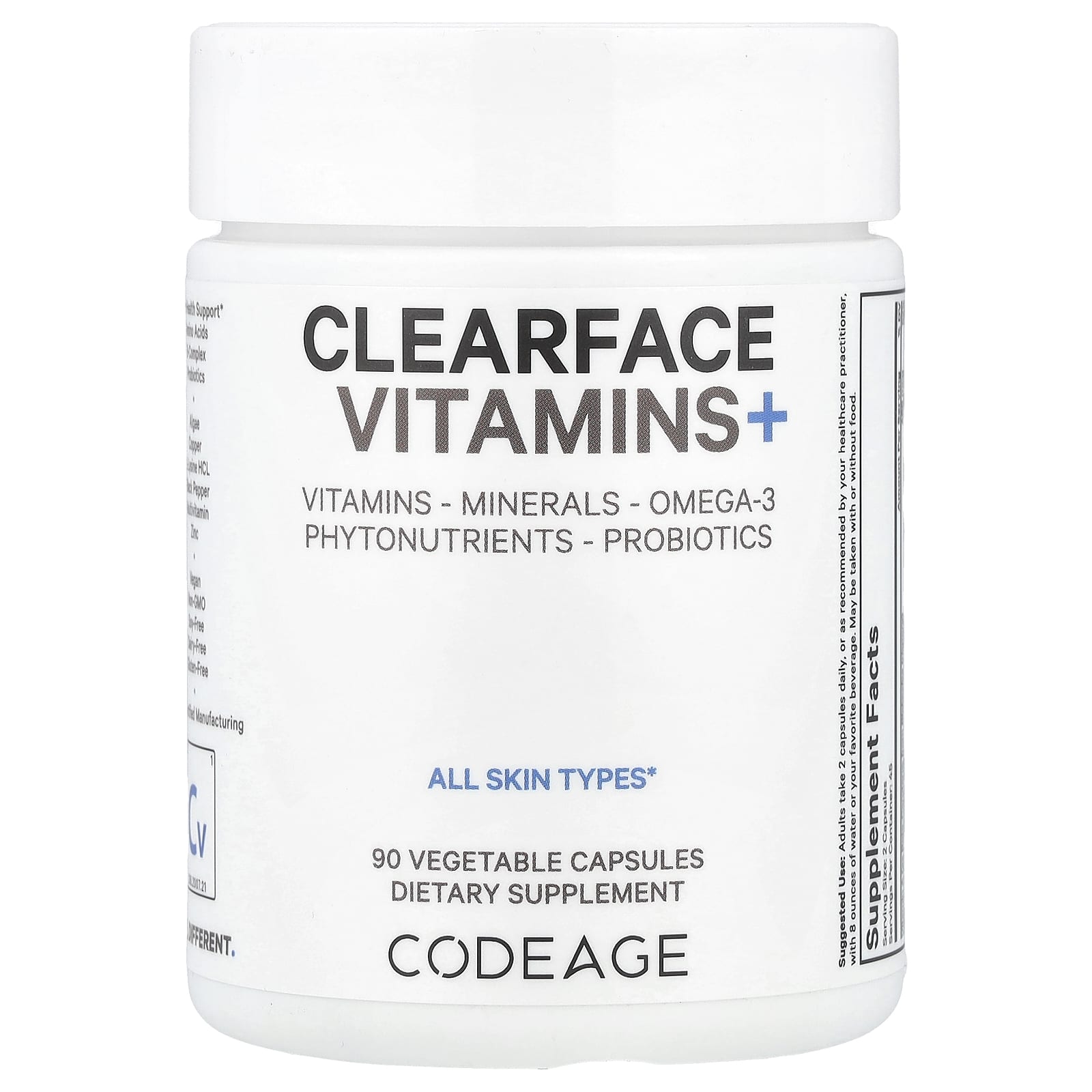 

Clearface Vitamins+, 90 Veggie Capsules