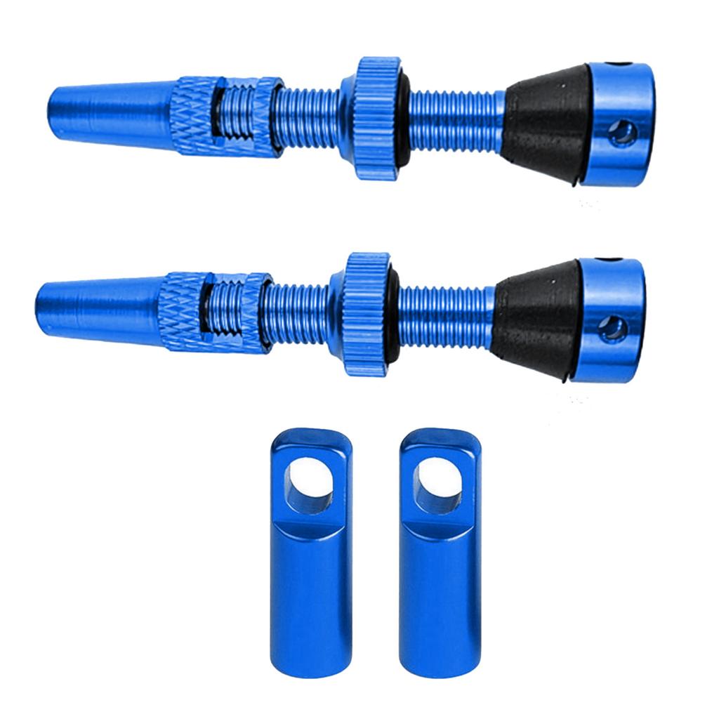 Tubeless Presta Valve Stem 60mm Lightweight Alloy Presta Valve Stem with Valve Core Remover Tool and Valve Stem Caps