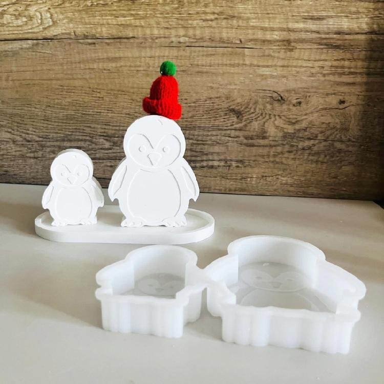 Lovely Designs Sturdy Silicone Mold for Candle and Soap Crafting Portable for Penguins Handmade Gifts and Ornaments