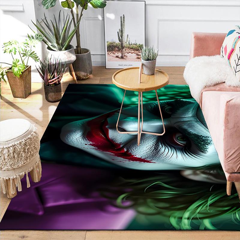 1Pc Joker'S Dark Fantasy Rug, Office Carpet Indoor Outdoor Doormat, Non-Slip, Comfortable, Living, Christmas Halloween, Xmas Gift Es125
