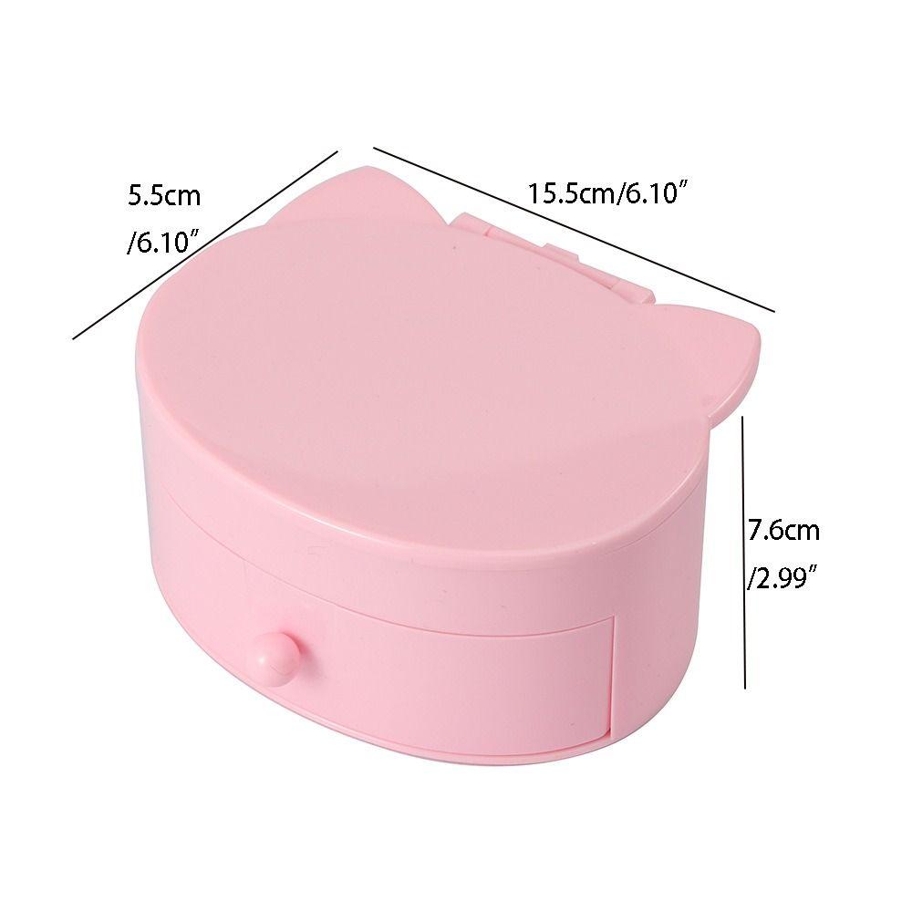 Drawer-style Cat Jewelry Box Cute DIY Display Box Double-layer Storage Box  Storage Organize