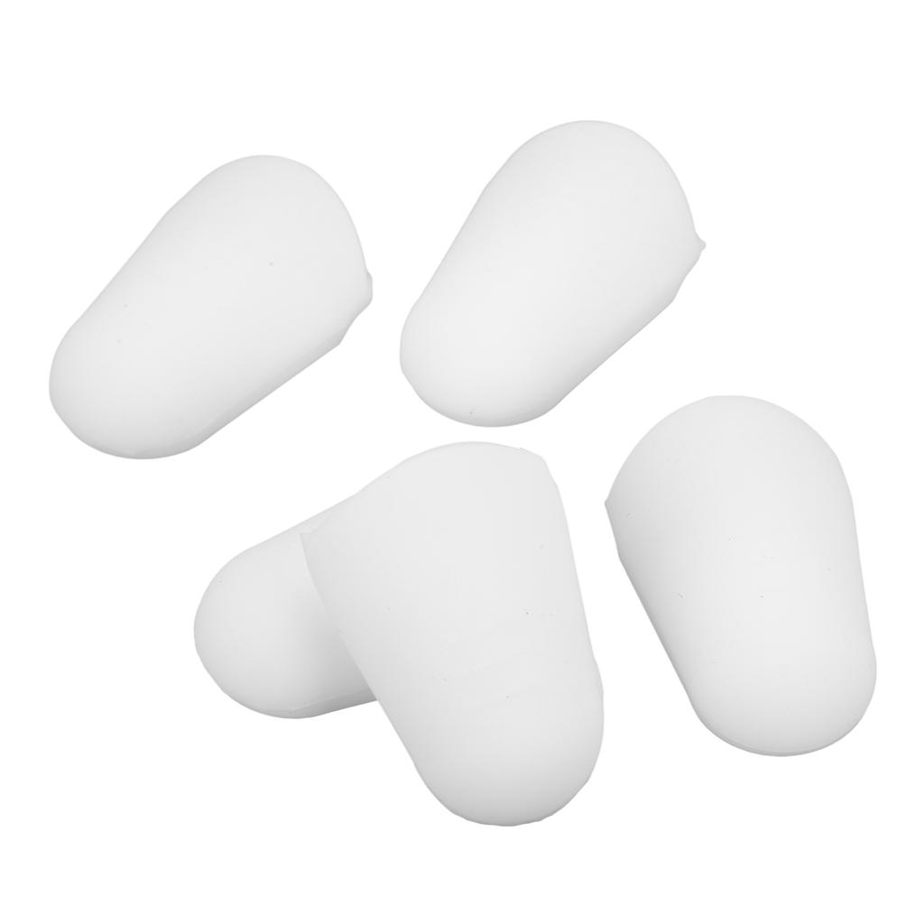 5Pcs Mouthpiece Cap Silicone Protector Accessory Set Kit for Clarinet Saxophone White