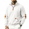 Men's Vintage Half Zip Sweatshirt Stand Collar Relaxed Fit Casual Autumn Winter Pullover