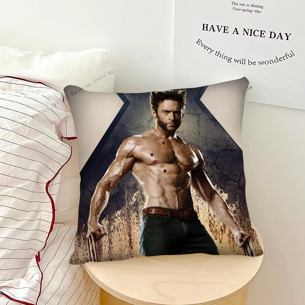 H-Hugh J-Jackman Pillow Case Fashion Square Pillowcase Bedroom Sofa Room Ins Decoration Leisure Cushion Cover 40x40