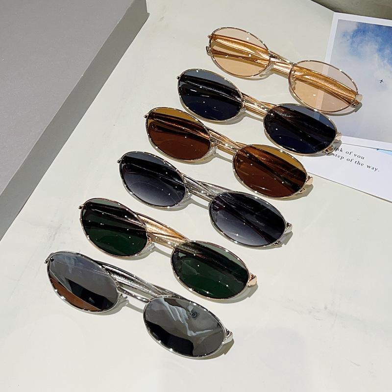 Vintage Oval Sunglasses Women Men Retro Fashion Shades Trendy Brand Design Casual Outdoor Sun Glasses
