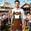 1PC Munich Oktoberfest Decorative Apron, German Oktoberfest Funny Character Cos Apron Waterproof Overalls
