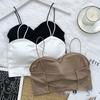 Summer Hollow Out Bras Backless Inner Tops For Women Sexy Push Up Bras Long Underwear Girls Lingerie Solid Simple Tank Tops