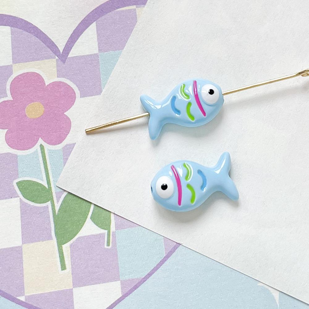 10pcs Handmade Craft Mini Fish Beads Cartoon Jewelry Making Material Bracelet Making Kit