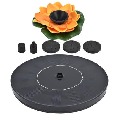 Pompa per fontana solare Lotus, mini fontana galleggiante ad energia solare per abbeveratoi per uccelli e giardino
