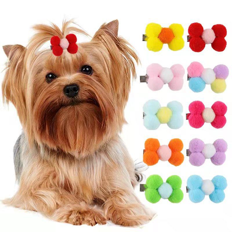 50/100ks Psí sponky do vlasů Štěně Malé mašličky do vlasů Jorkšírský teriér Psí sponky do vlasů Květinové psí sponky do vlasů Sponky do vlasů pro domácí mazlíčky Příslušenství