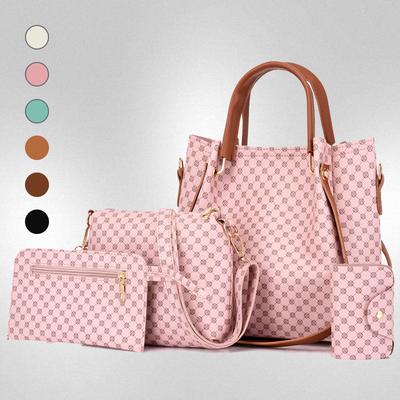 New Retro Shoulder Handbag Four-piece Set Mother and Child Bag Women's Printed Messenger Bag Fashion