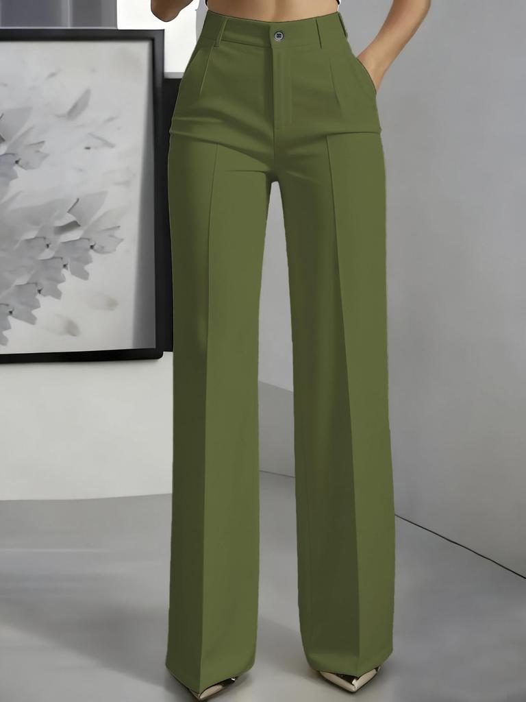 Pantaloni Eleganti da Donna 2025 a Vita Alta, Modellanti, Gamba Dritta