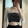 Handmade Pearl Finger and Shoulder Body Chain Costume Accessory